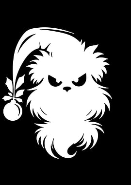 Grinch Santa Hat Christmas Ornament