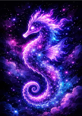 Cosmic Seahorse in Nebula