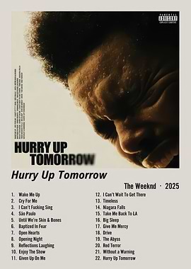 Hurry Up Tomorrow Album Poster