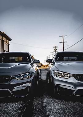 Two BMW M Cars Parked