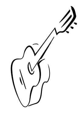 Minimalist Guitar Illustration