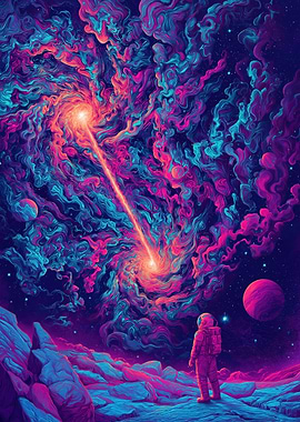 Astronaut Gazes at Cosmic Phenomenon