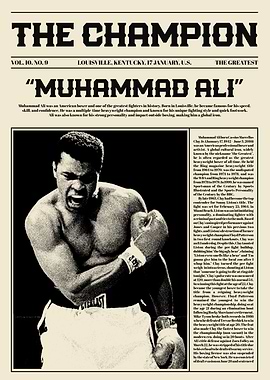 Muhammad Ali 'The Greatest' Newspaper