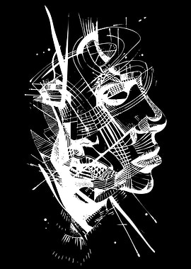 Abstract Face Illustration