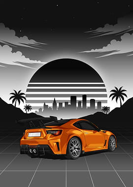 Orange Subaru BRZ STI Performance