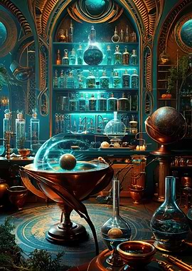 Steampunk Alchemist's Laboratory