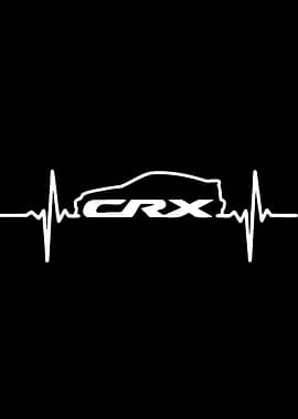 CRX Heartbeat Car Silhouette