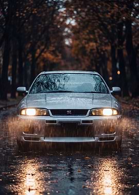 Nissan Skyline GT-R R33 Rain