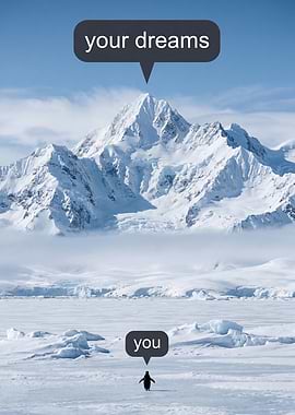 You vs Your Dreams Motivational Art