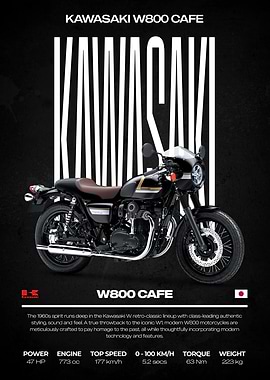 Kawasaki W800 Cafe Motorcycle