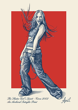 Avril Lavigne Girl Spirit Print