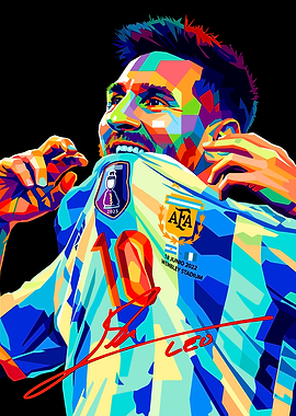 Lionel Messi Pop Art Portrait