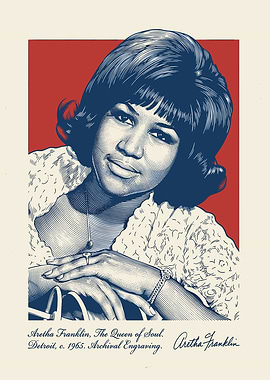 Aretha Franklin 'Queen of Soul' Engraving