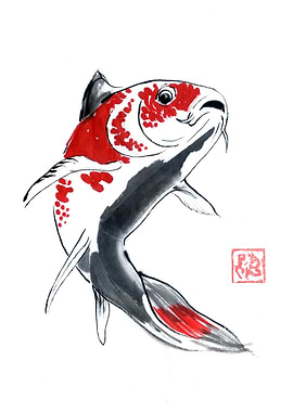 Japanese Koi Fish Painting