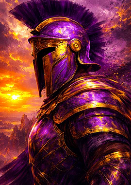 Purple and Gold Warrior