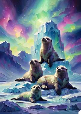 Seals Under the Aurora Borealis