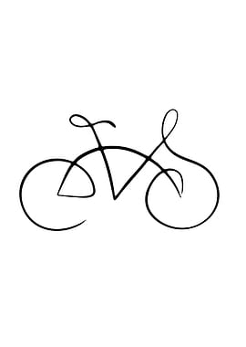 Minimalist Bicycle Line Art