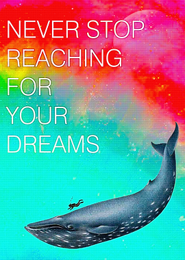 Whale and Diver in Space