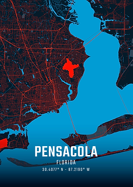 Pensacola City Map