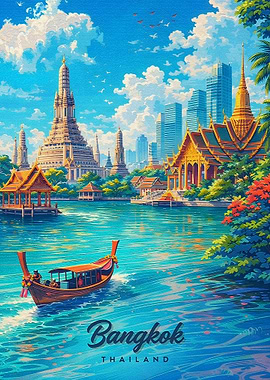 Bangkok Thailand River Scene
