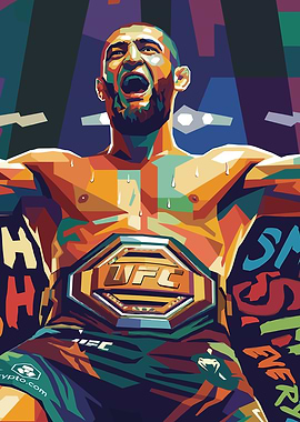 Khamzat Chimaev UFC Champion Pop Art