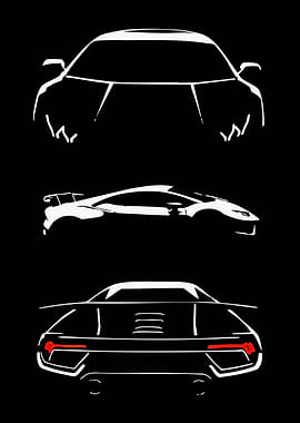 Sports Car Silhouettes