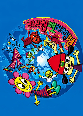 Parappa the Rapper Characters in Circle