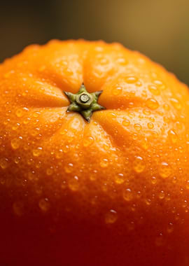 Close-up of a wet orange
