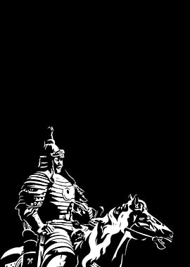 Warrior on Horseback Silhouette