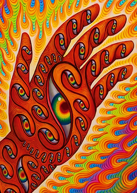 Psychedelic Hand with Eyes