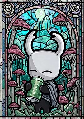 Hollow Knight Character Drinking from Can