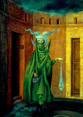 Mysterious Figure in Green Robes