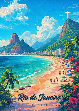 Rio de Janeiro Beach Scene