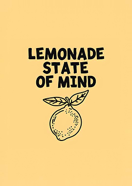 Lemonade State of Mind Yellow Kitchen Art