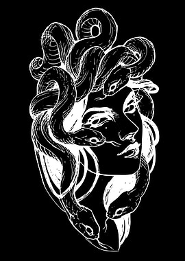 Medusa with Snakes Hair
