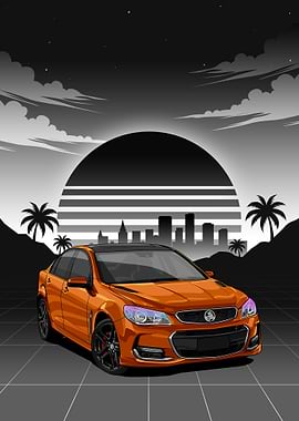 orange Holden VFII Commodore 2016