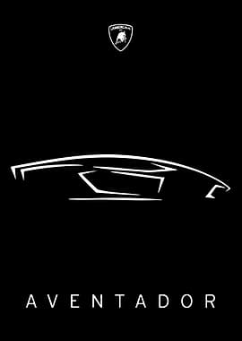 Lamborghini Aventador Outline
