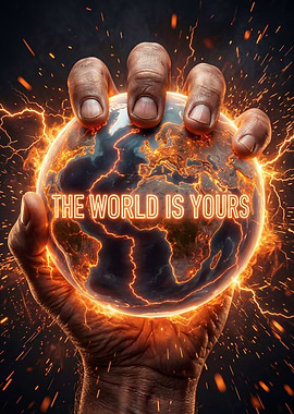 The World Is Yours Motivational Art
