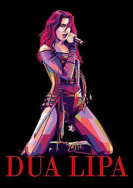 Dua Lipa Pop Art Portrait