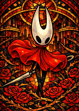 Hornet in Stained Glass Style