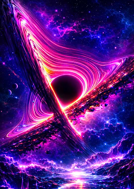 Cosmic Black Hole with Nebula