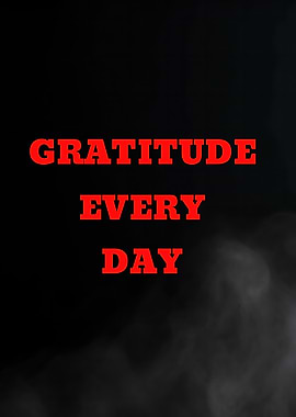 Gratitude Every Day Text Art