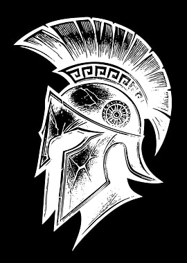 Spartan Helmet Illustration