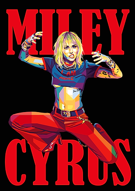 Miley Cyrus Pop Art Portrait