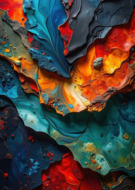 Abstract Textured Layers of Color