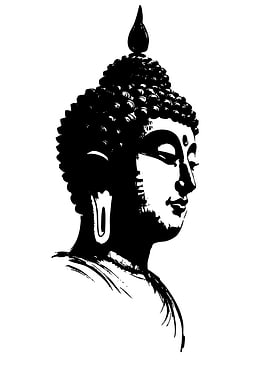 Buddha Head Silhouette