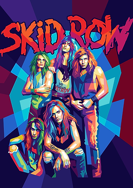 Skid Row Band Pop Art