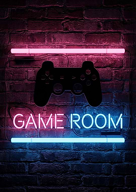 Neon Game Room Sign