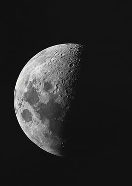 Half Moon in Dark Space