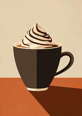 Cup of Coffee with Whipped Cream